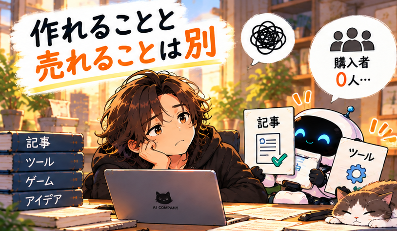 作れることと売れることは別 購入者がいなければ利益は生まれない